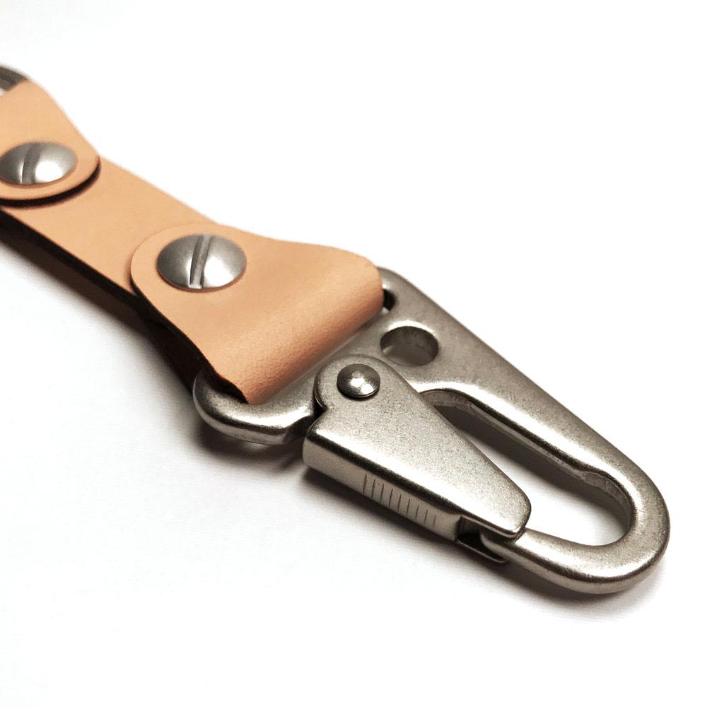 Sling Clip Leather Key Chain by Keyway Designs - Natural - Sling Clip Zoom