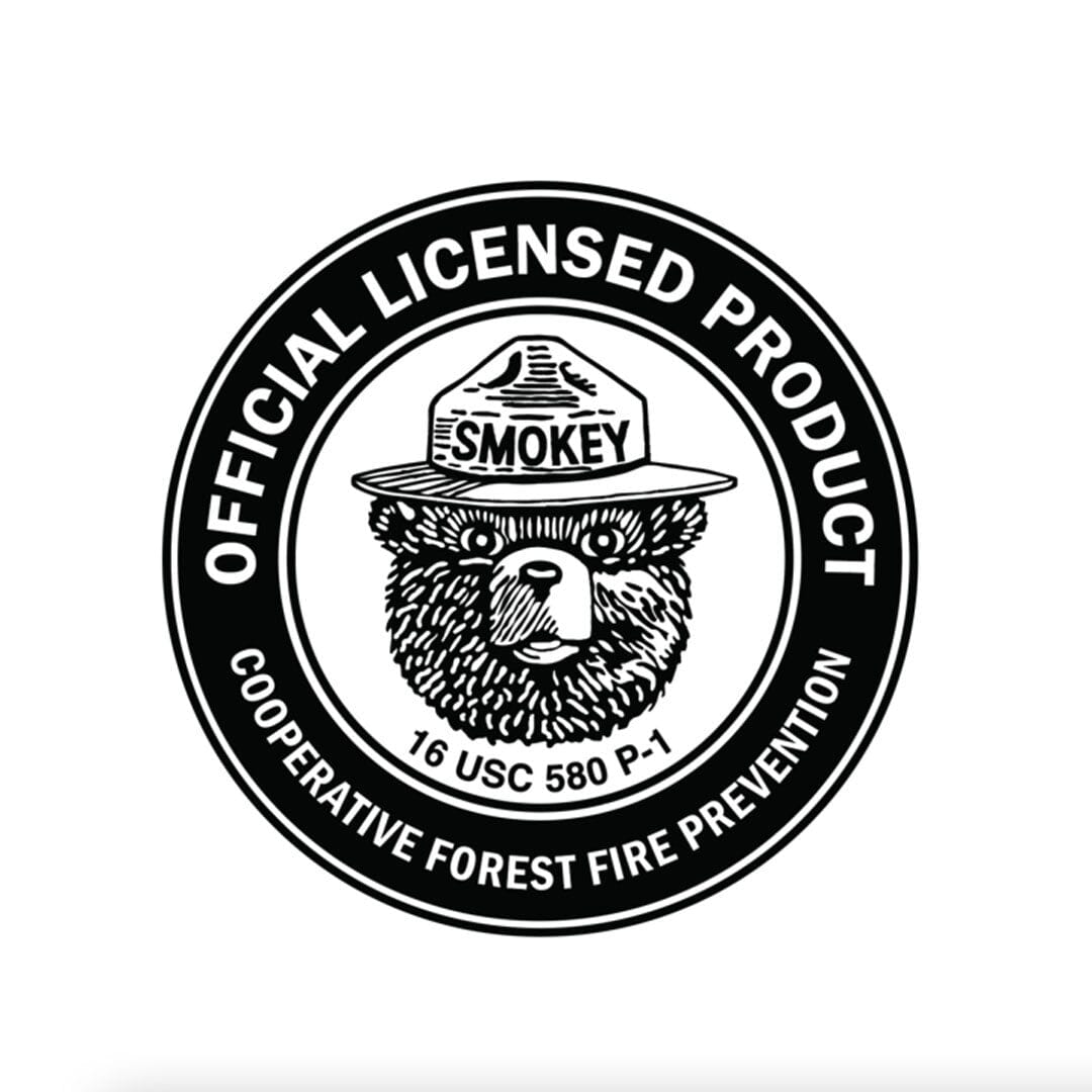 Smokey Bear Enamel Pin by The Landmark Project, Detailed View