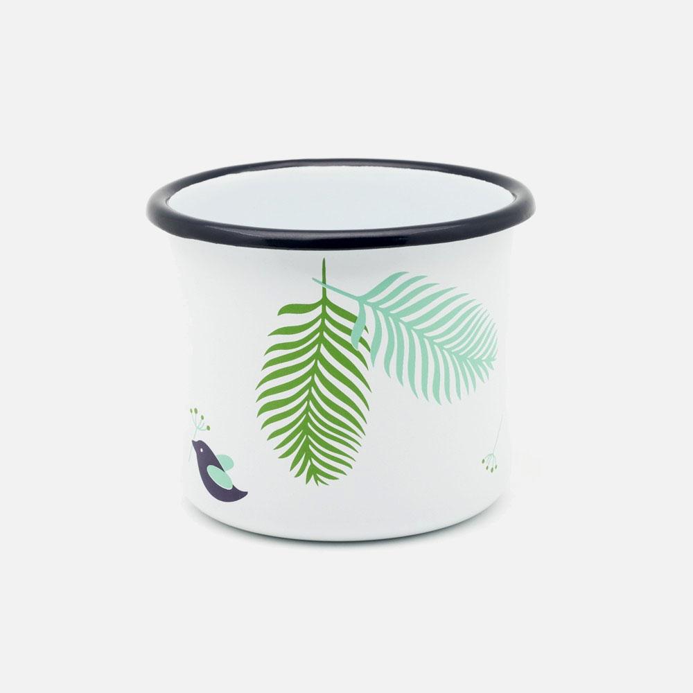 KEYWAY | Emalco - Classic Spring Enamel Mug, Handcrafted by Artisans in Poland, Side View