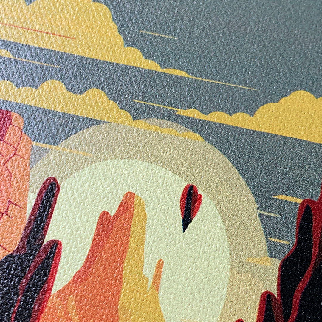 Zoomed in detailed shot of the stylized thin river cutting deep through a canyon sunset printed on cotton canvas Galaxy S23 Ultra Case by Keyway Designs