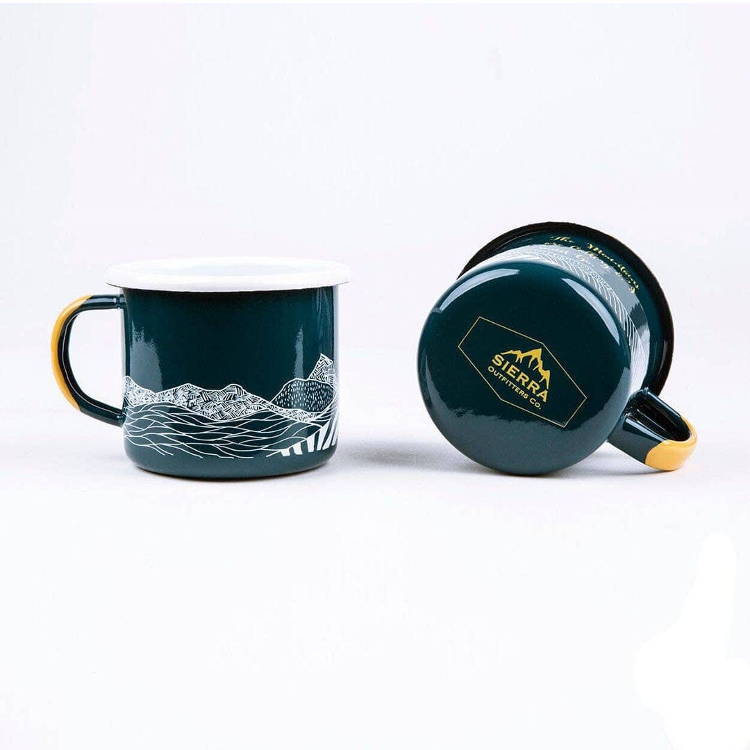 KEYWAY | Sierra Outfitters - The Mountains are Calling Enamel Mug, Handcrafted by Artisans in Poland, Inside View