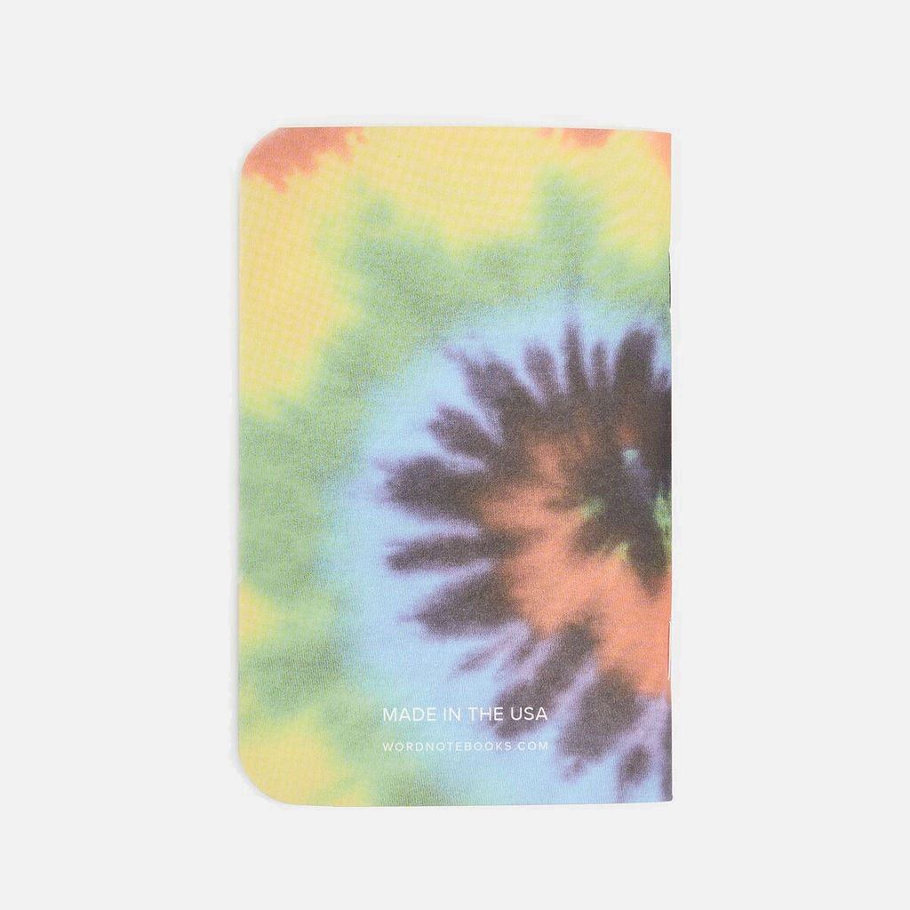 Word. - Tie Dye, USA Made Pocket Notebook, Back View