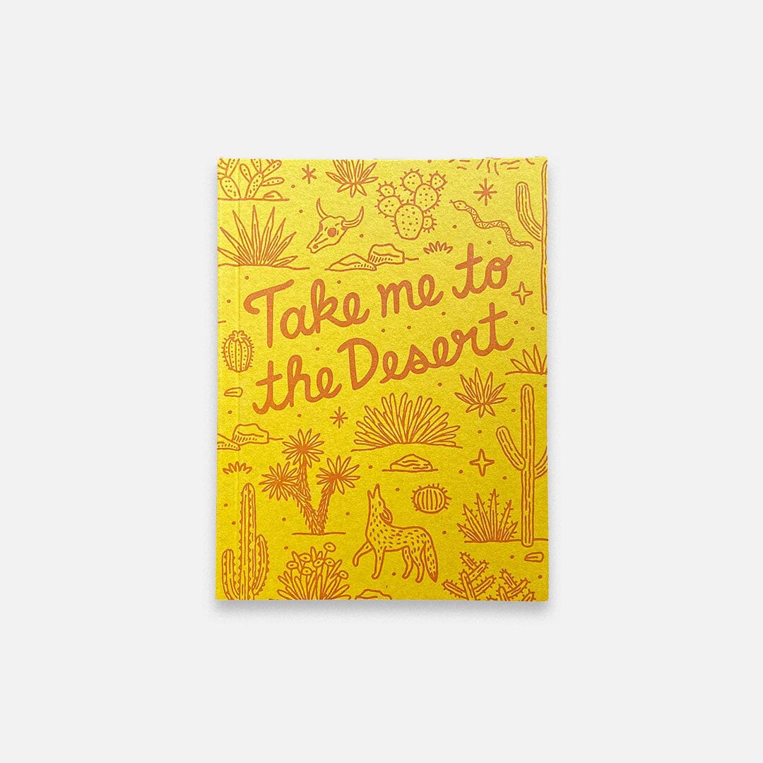 Noteworthy - Desert Journal, USA Made Yellow Letterpress Notebook, Main View