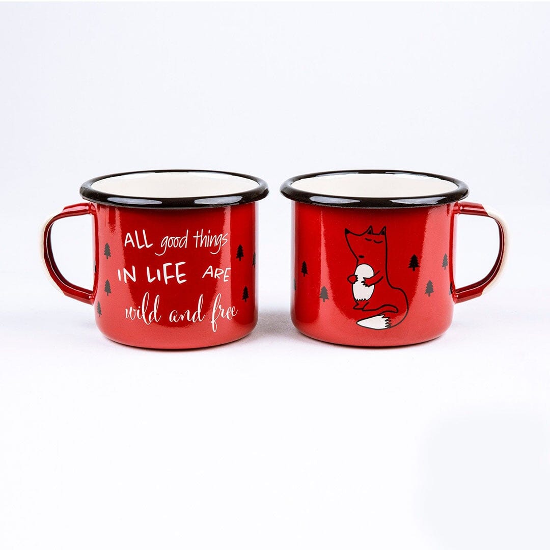 KEYWAY | Sierra Outfitters - All Good Things are Wild and Free Enamel Mug, Handcrafted by Artisans in Poland, Bottom View