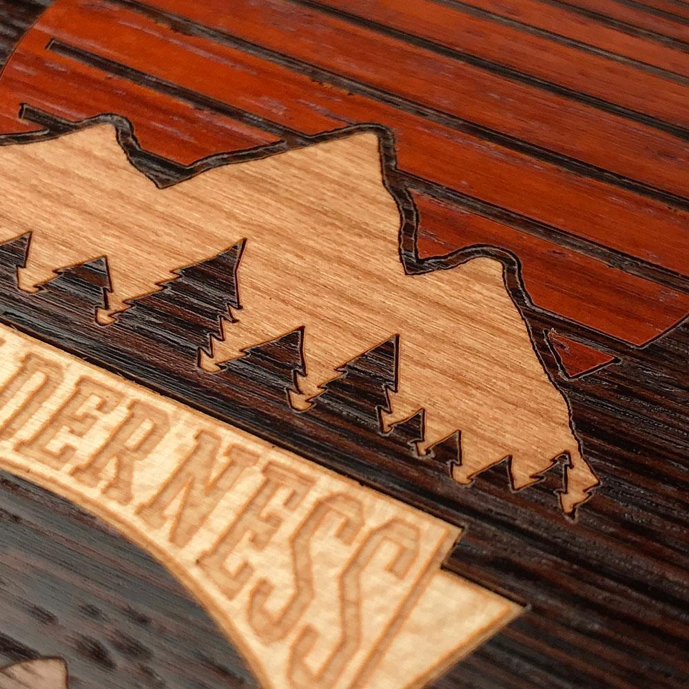 Zoomed in detailed shot of the Wilderness Wenge Wood Galaxy S20 Ultra Case by Keyway Designs