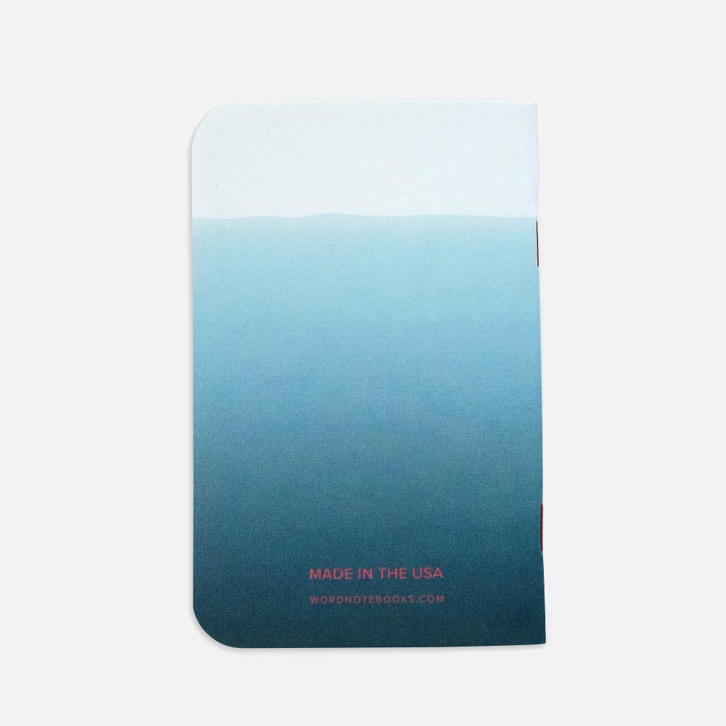 Word. - Jaws, USA Made Pocket Notebook, Back View