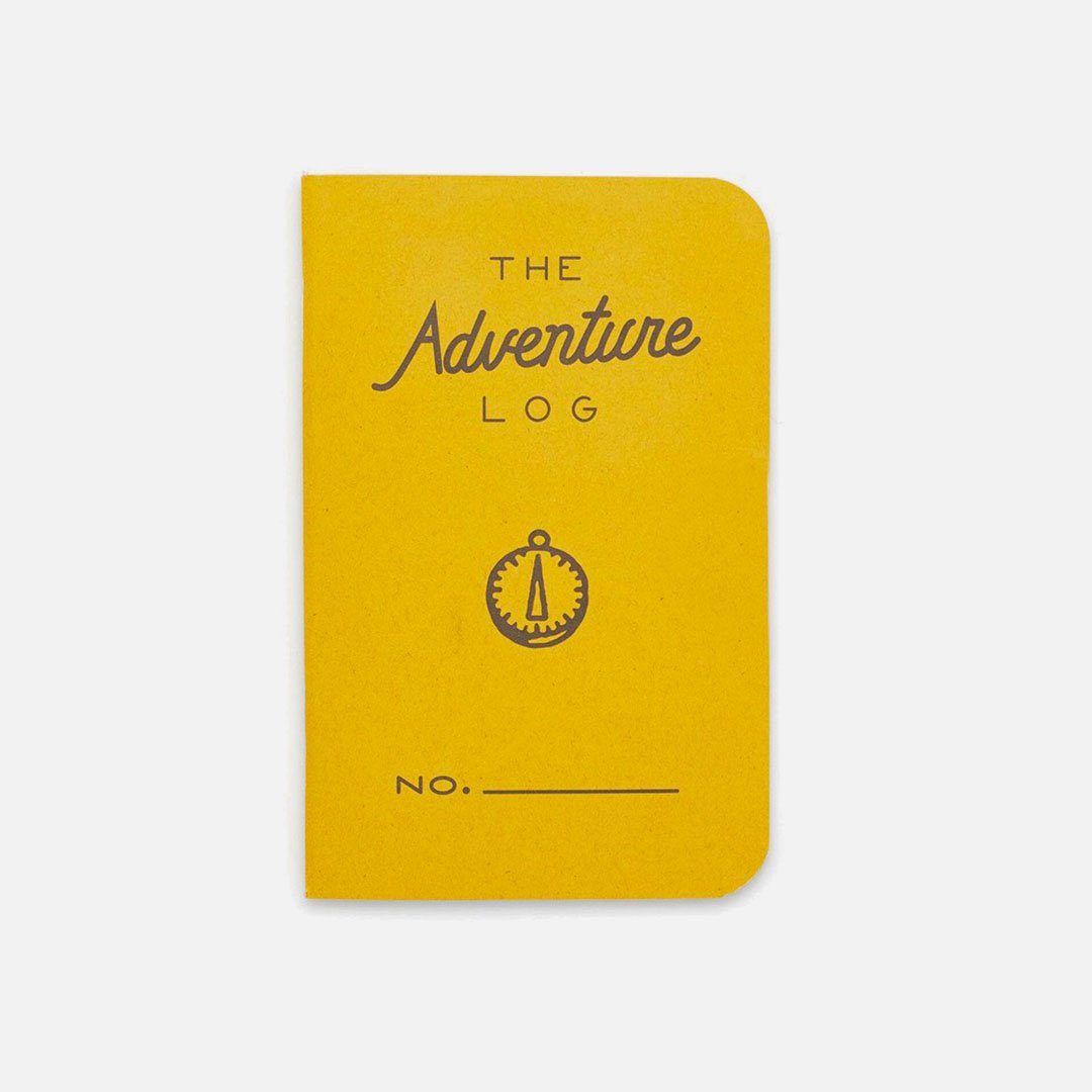 Word. - Adventure Log Yellow, USA Made Pocket Notebook, Front View