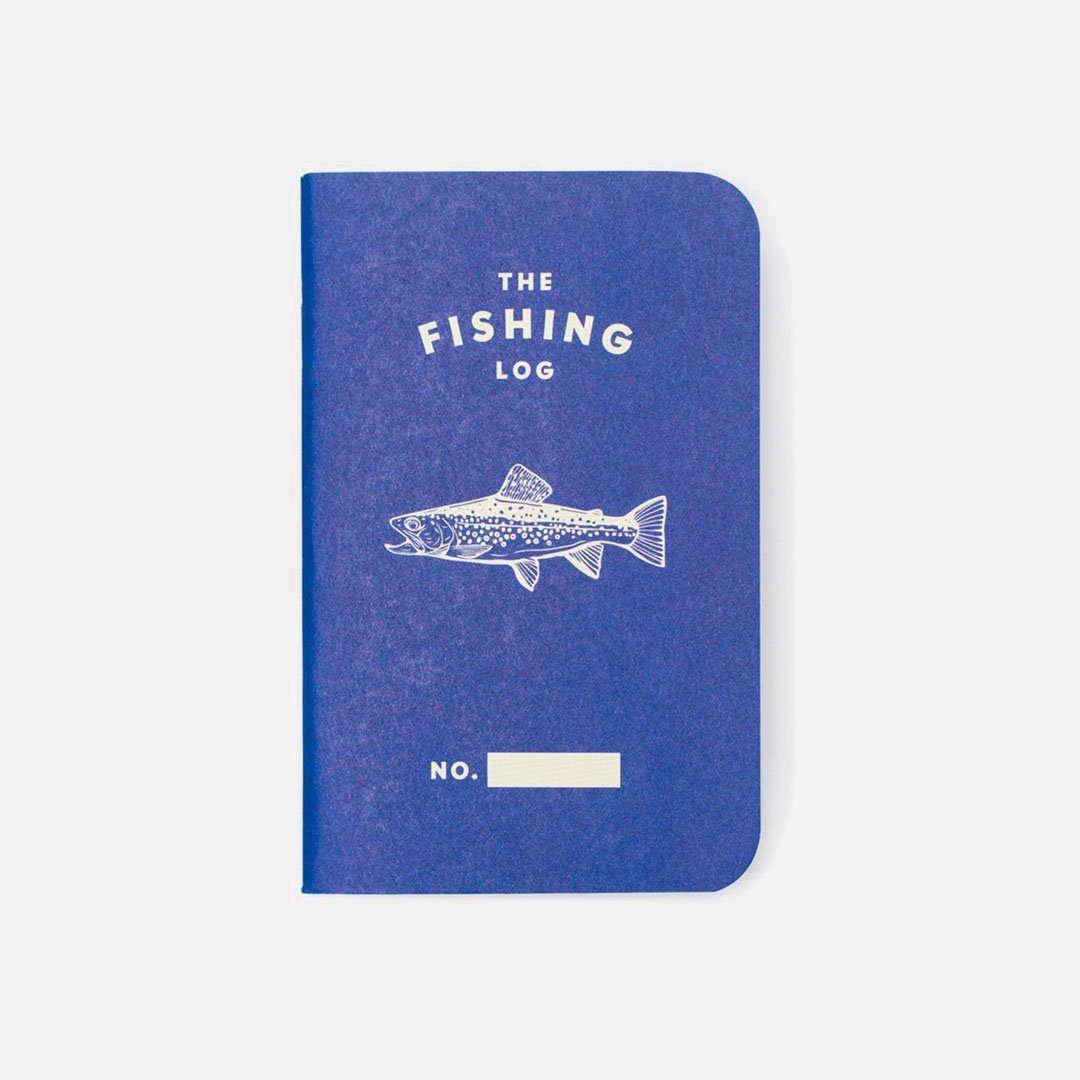 Word. - Fishing Log Blue, USA Made Pocket Notebook, Front View