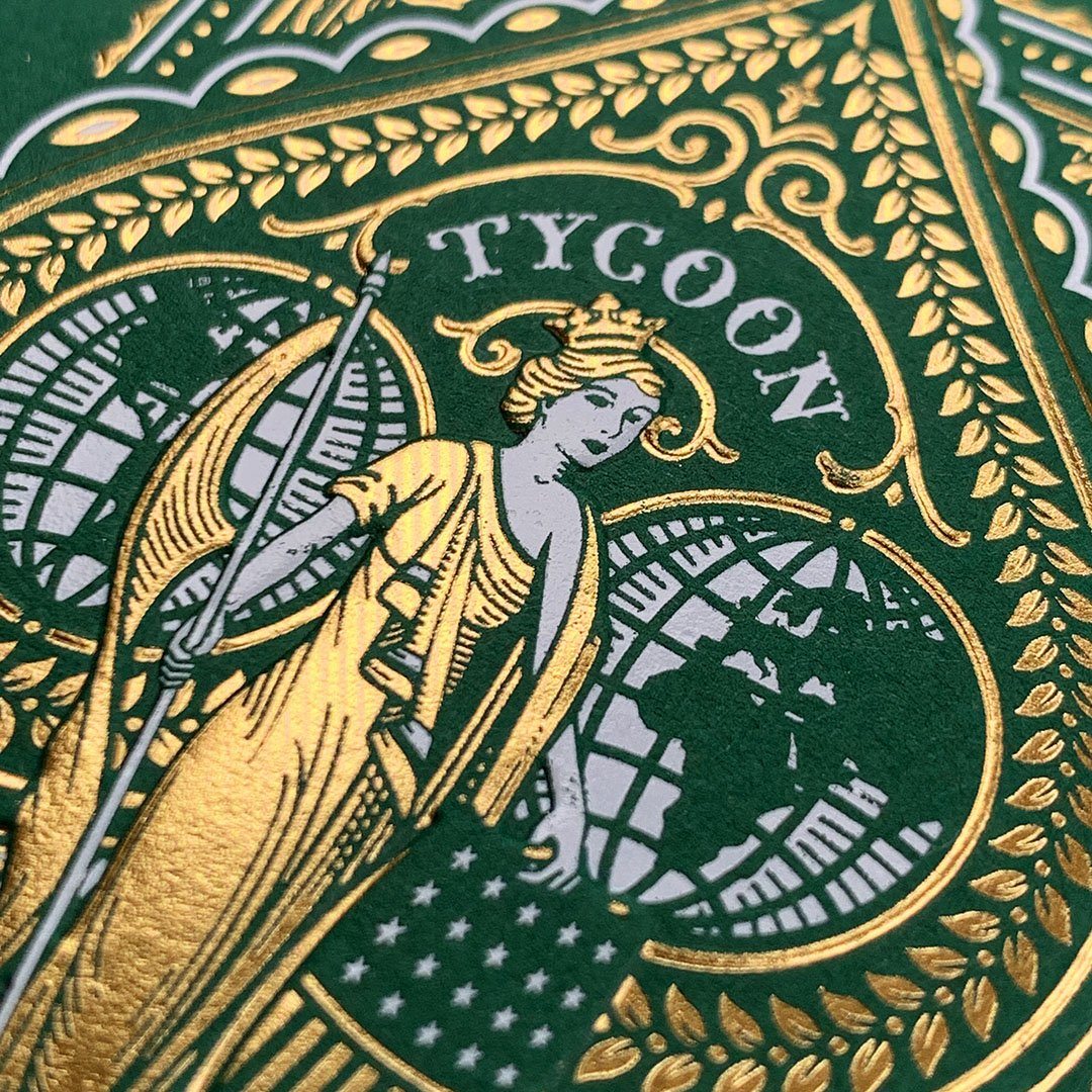 KEYWAY | Theory 11 - Green Tycoon Premium Playing Cards Macro Front