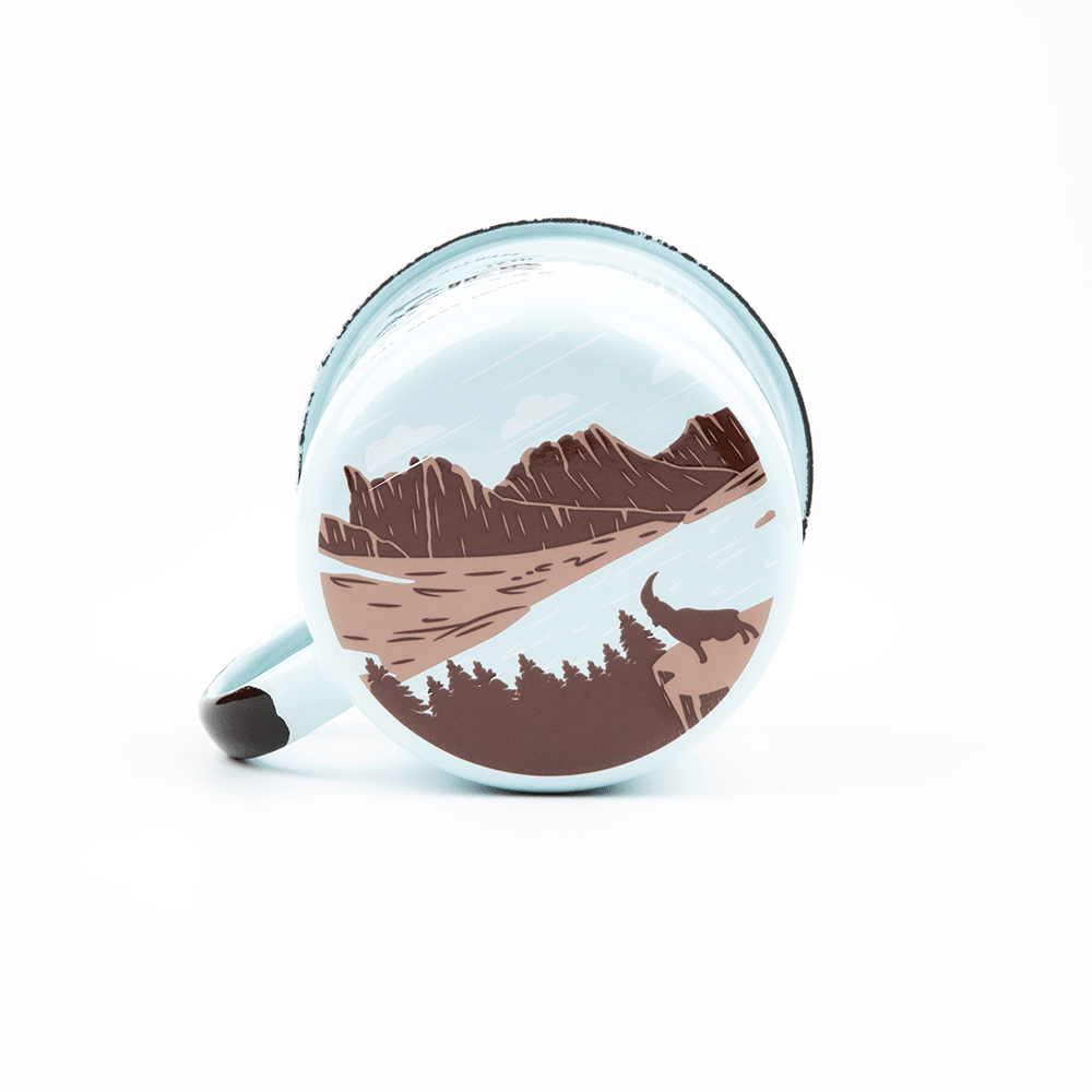 KEYWAY | Emalco - Glacier Large Enamel Mug, Handcrafted by Artisans in Poland, Inside View
