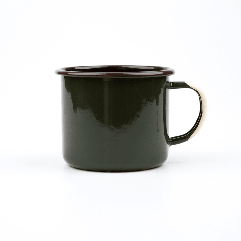 KEYWAY | Emalco - Redwoods Large Enamel Mug, Handcrafted by Artisans in Poland, Bottom Print View