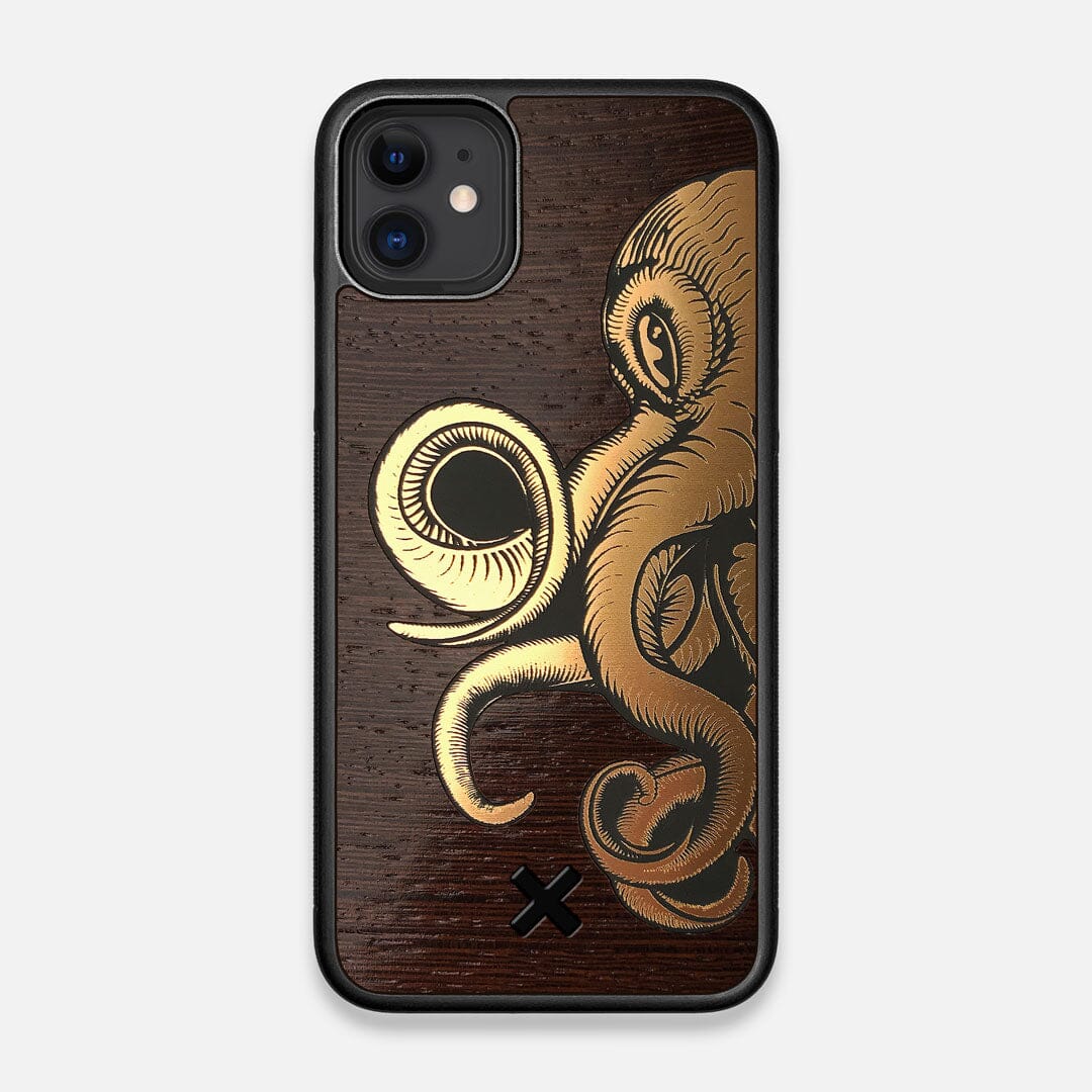 TPU/PC Sides of the classic Camera, silver metallic and wood iPhone 11 Case by Keyway Designs