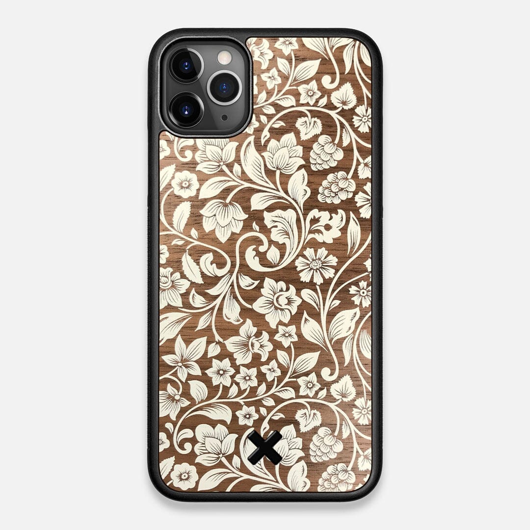Front view of the Blossom Whitewash Wood iPhone 11 Pro Max Case by Keyway Designs
