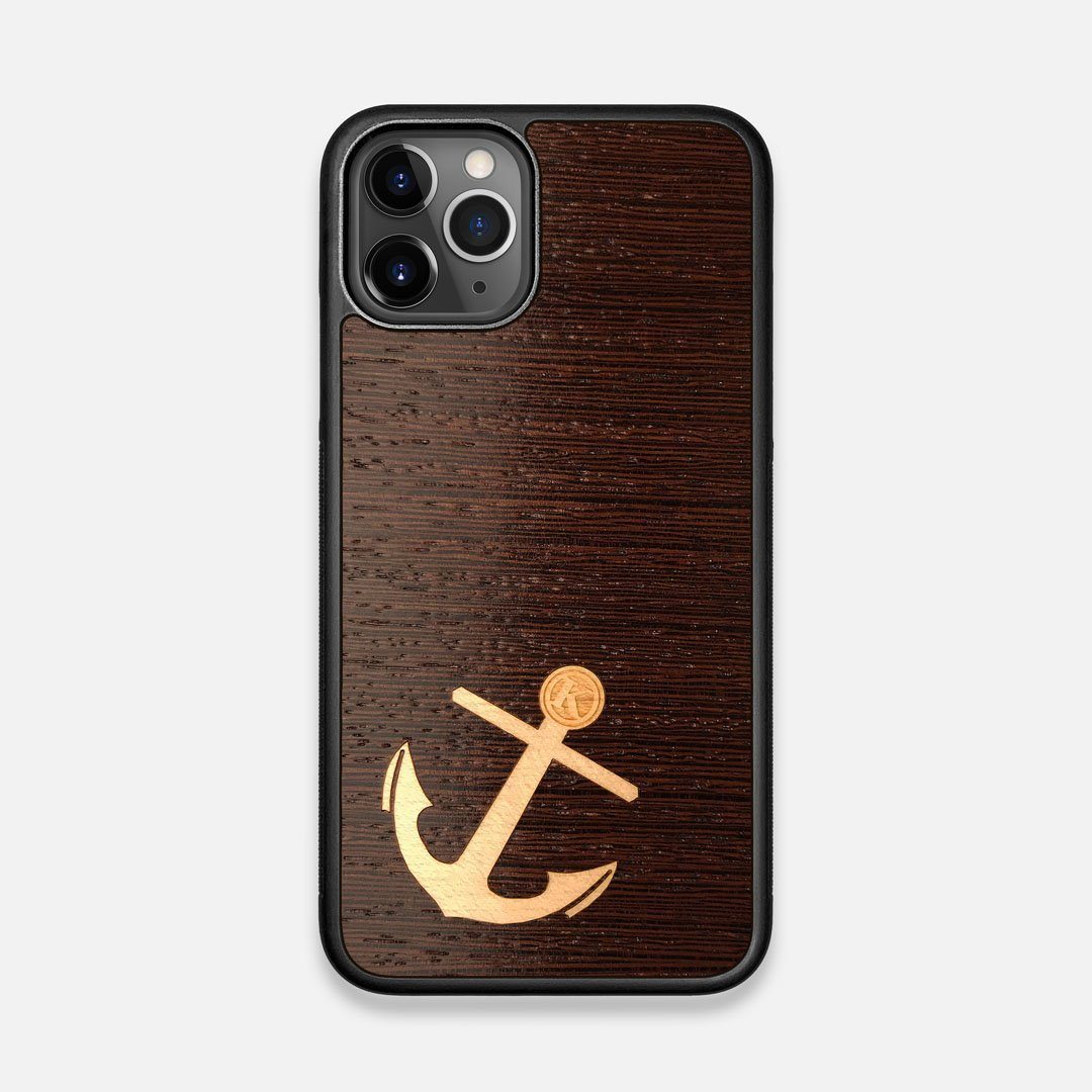 Front view of the Wilderness Wenge Wood iPhone 11 Pro Case by Keyway Designs