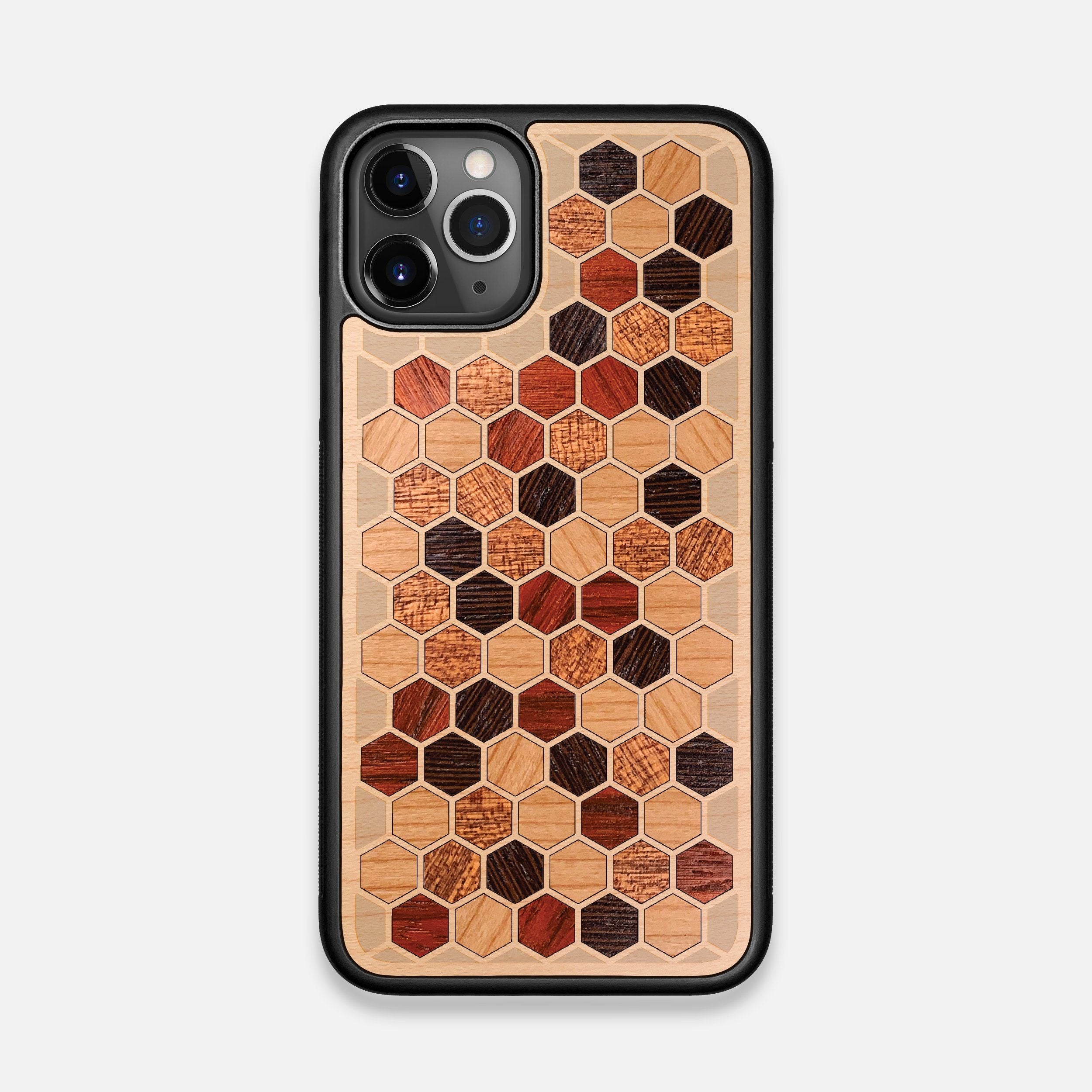 Front view of the Cellular Maple Wood iPhone 11 Pro Case by Keyway Designs