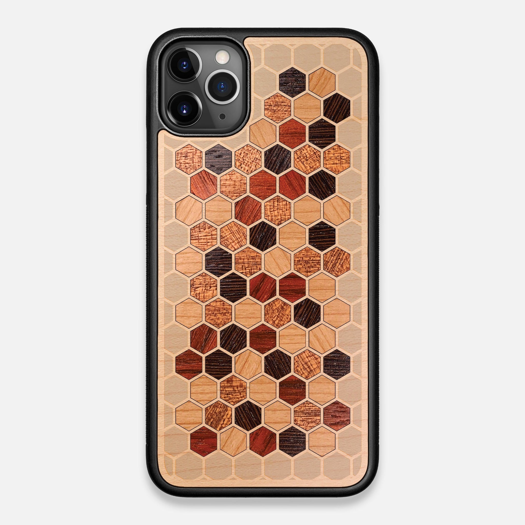 Front view of the Cellular Maple Wood iPhone 11 Pro Max Case by Keyway Designs