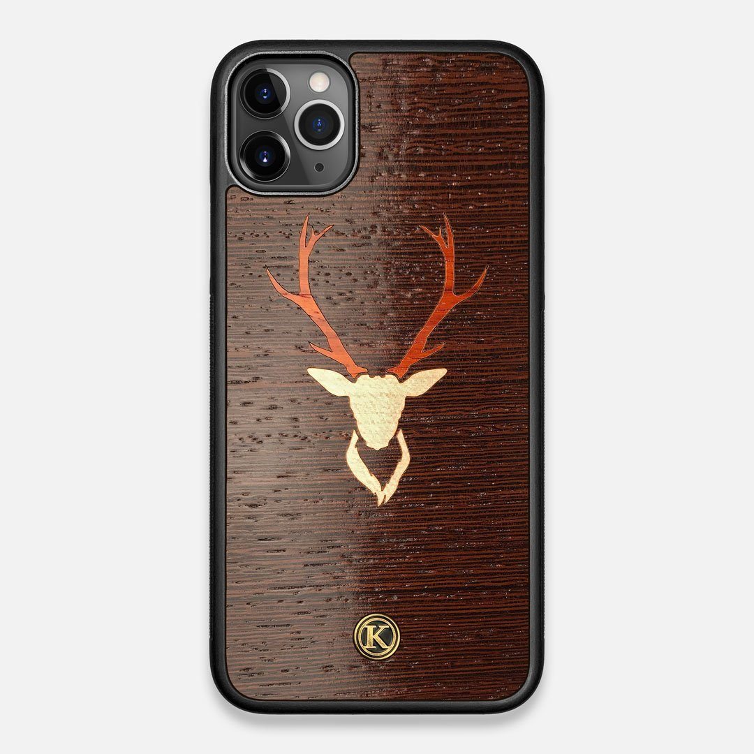 Front view of the Stag Wenge Wood iPhone 11 Pro Max Case by Keyway Designs