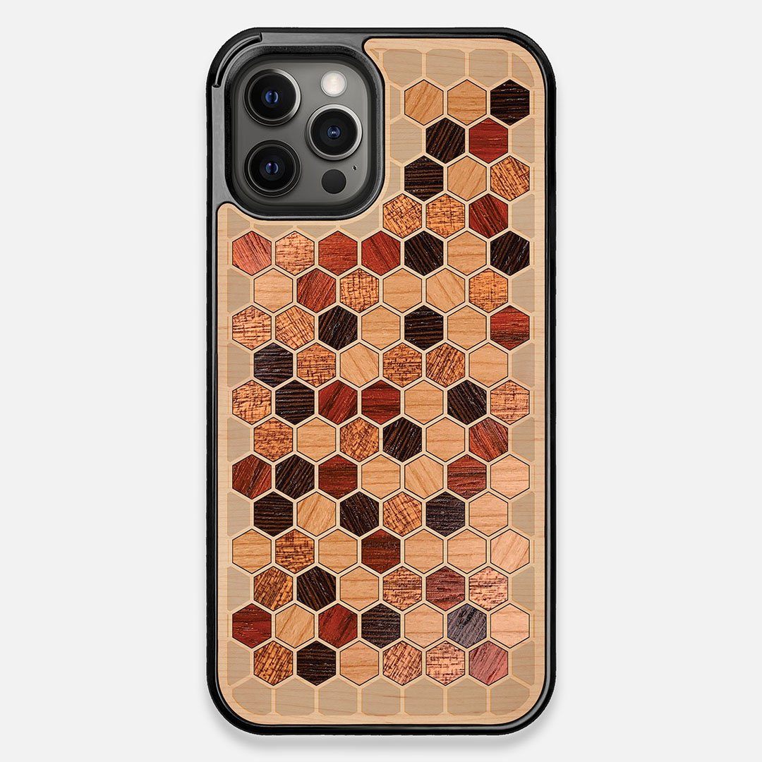 Cellular Wood iPhone 12 Pro Max Design by Keyway Designs, Front View