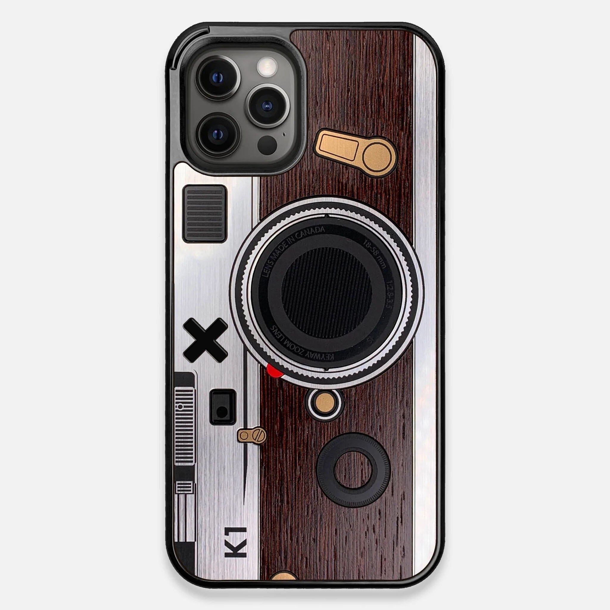 Front view of the Model K1 Camera iPhone 12 Pro Max Case by Keyway Designs