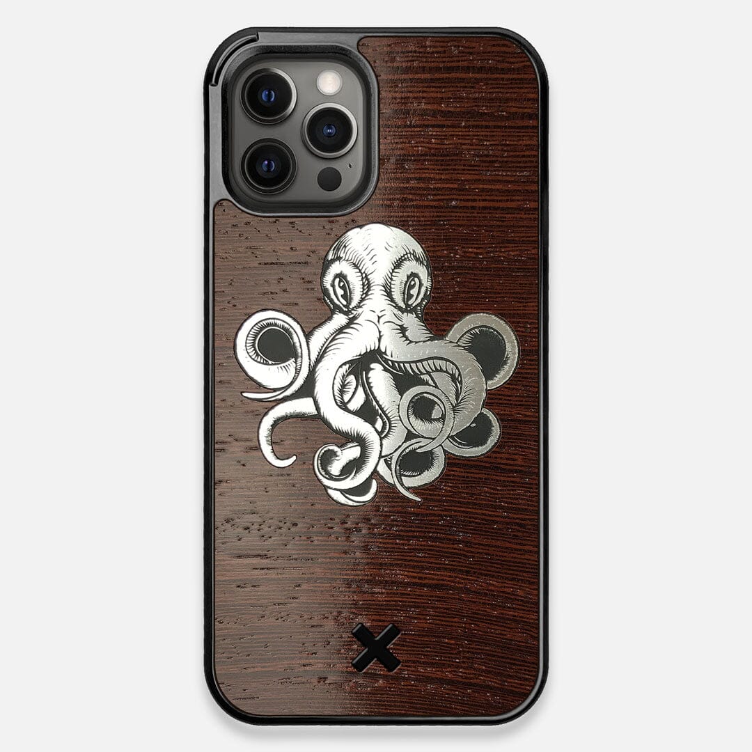 Front view of the Prize Kraken Wenge Wood iPhone 12 Pro Max Case by Keyway Designs
