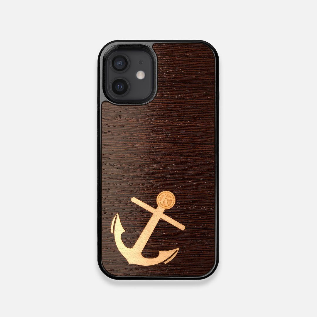 Front view of the Wilderness Wenge Wood iPhone 12 Mini Case by Keyway Designs