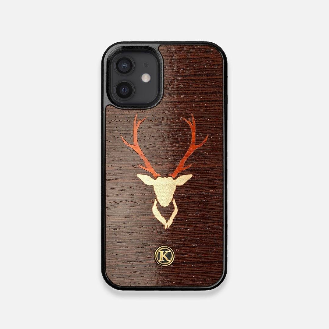 Front view of the Stag Wenge Wood iPhone 12 Mini Case by Keyway Designs