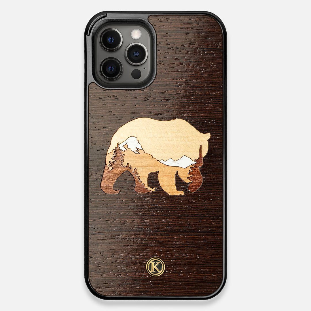 Bear Mountain  Handmade Wenge, Sapele, Maple, Cherry, and Walnut Wood iPhone  12 Pro Max Case by Keyway