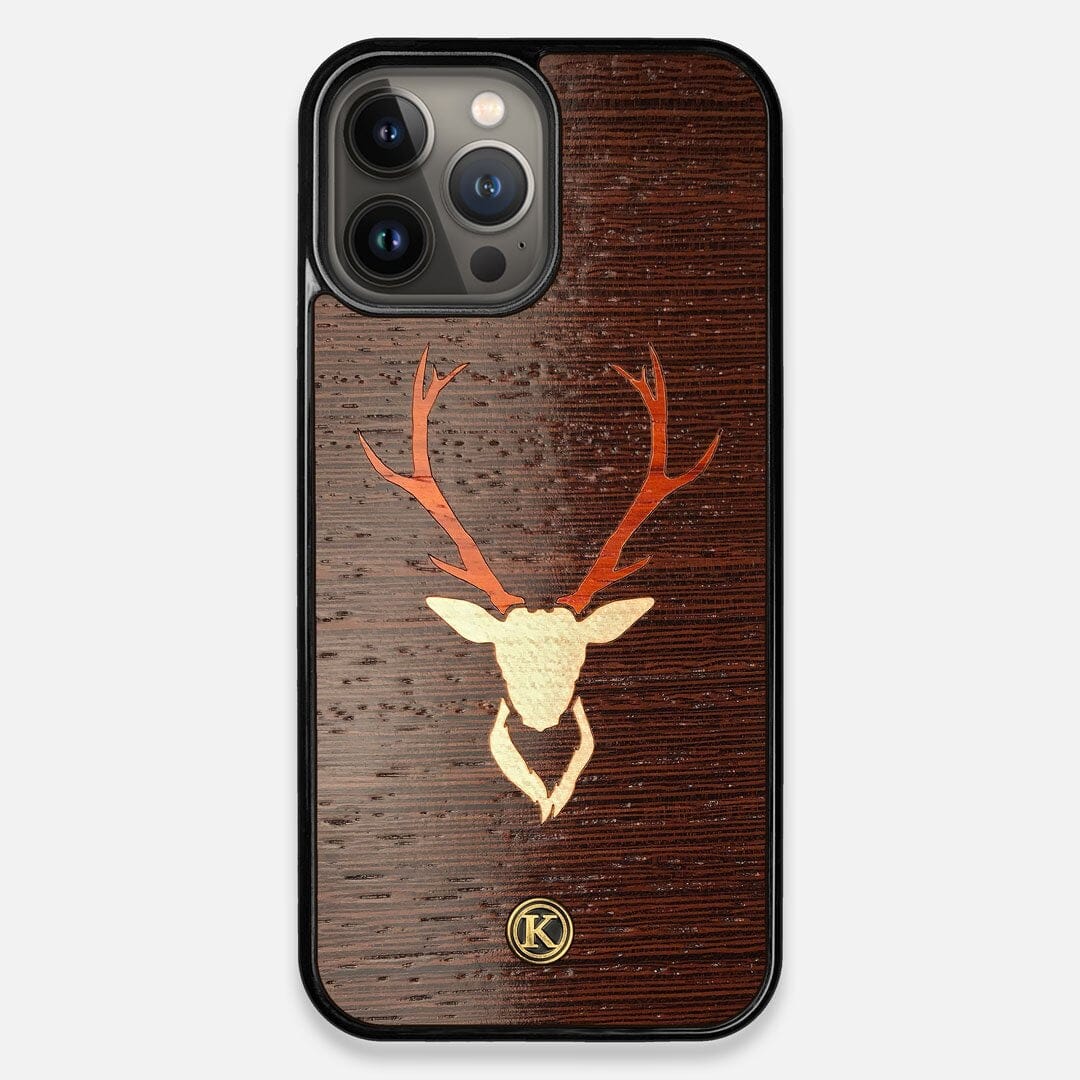 Front view of the Stag Wenge Wood iPhone 13 Pro Max Case by Keyway Designs