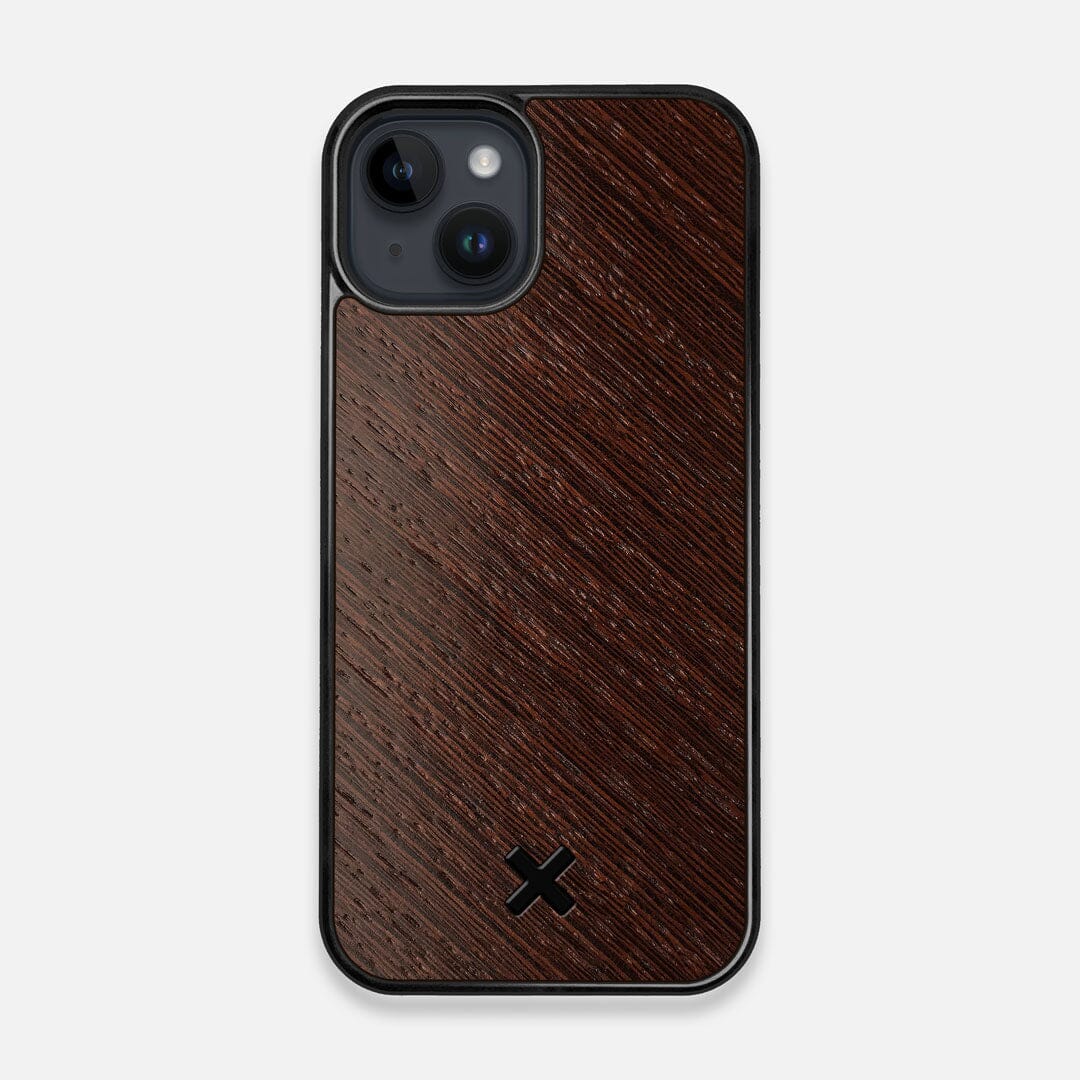 Front view of the Wenge Pure Plusmalist Wood iPhone 15 MagSafe Case by Keyway Designs