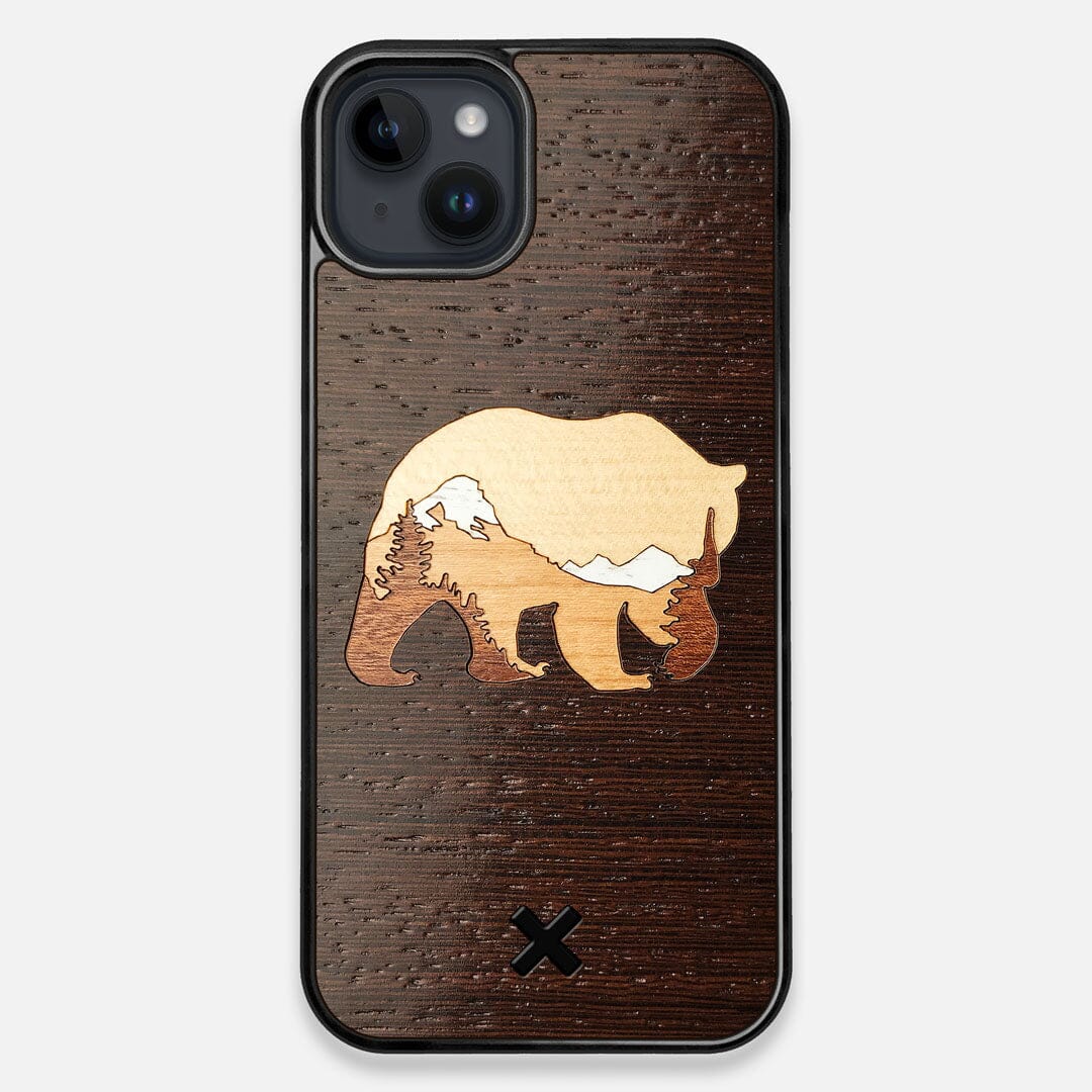 TPU/PC Sides of the Bear Mountain Wood iPhone 14 Plus MagSafe Case by Keyway Designs