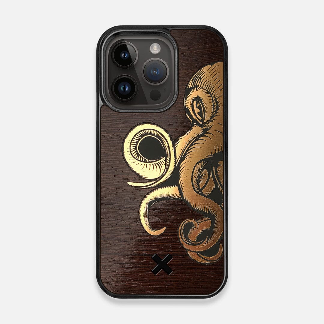 TPU/PC Sides of the classic Camera, silver metallic and wood iPhone 14 Pro MagSafe Case by Keyway Designs