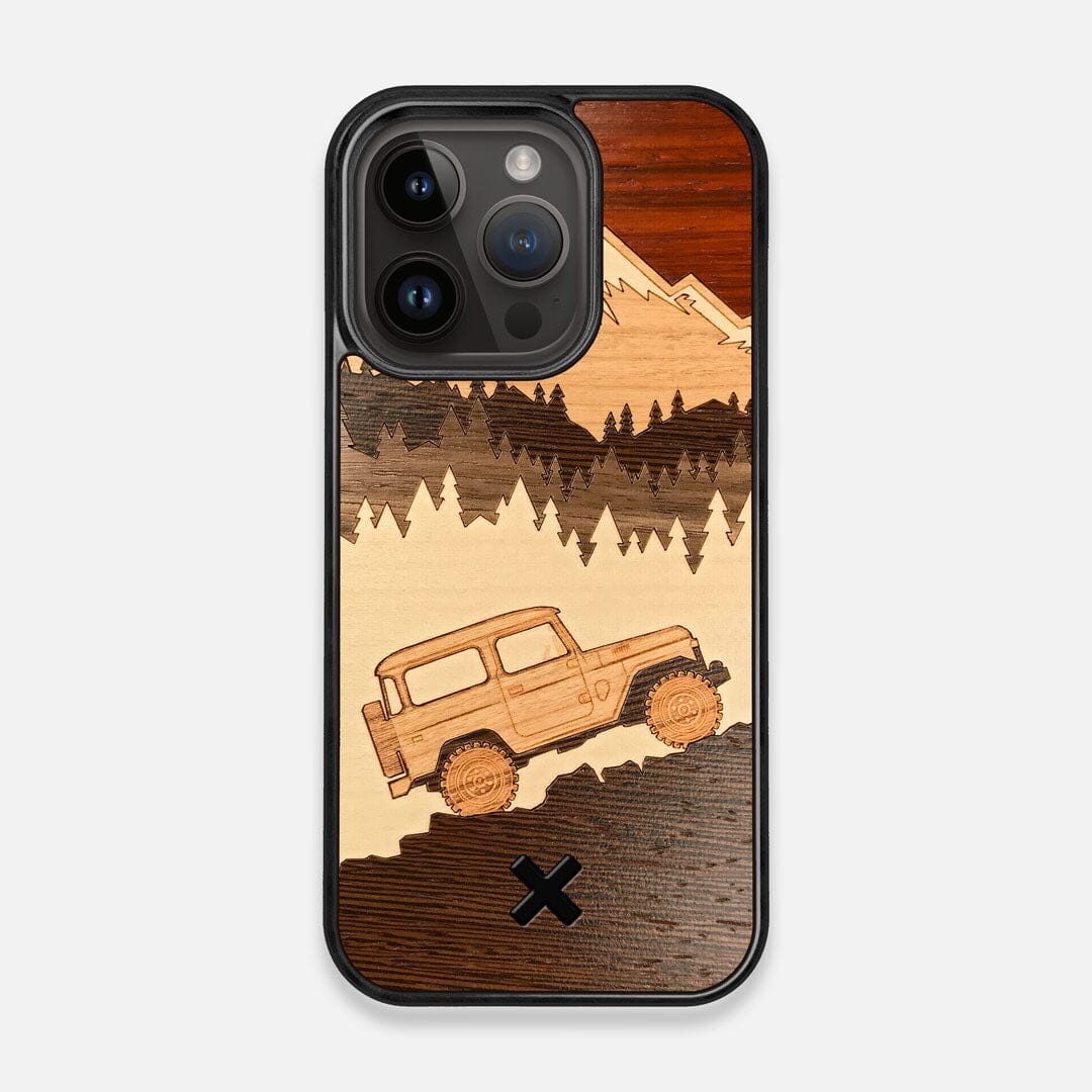 TPU/PC Sides of the Off-Road Wood iPhone 14 Pro MagSafe Case by Keyway Designs
