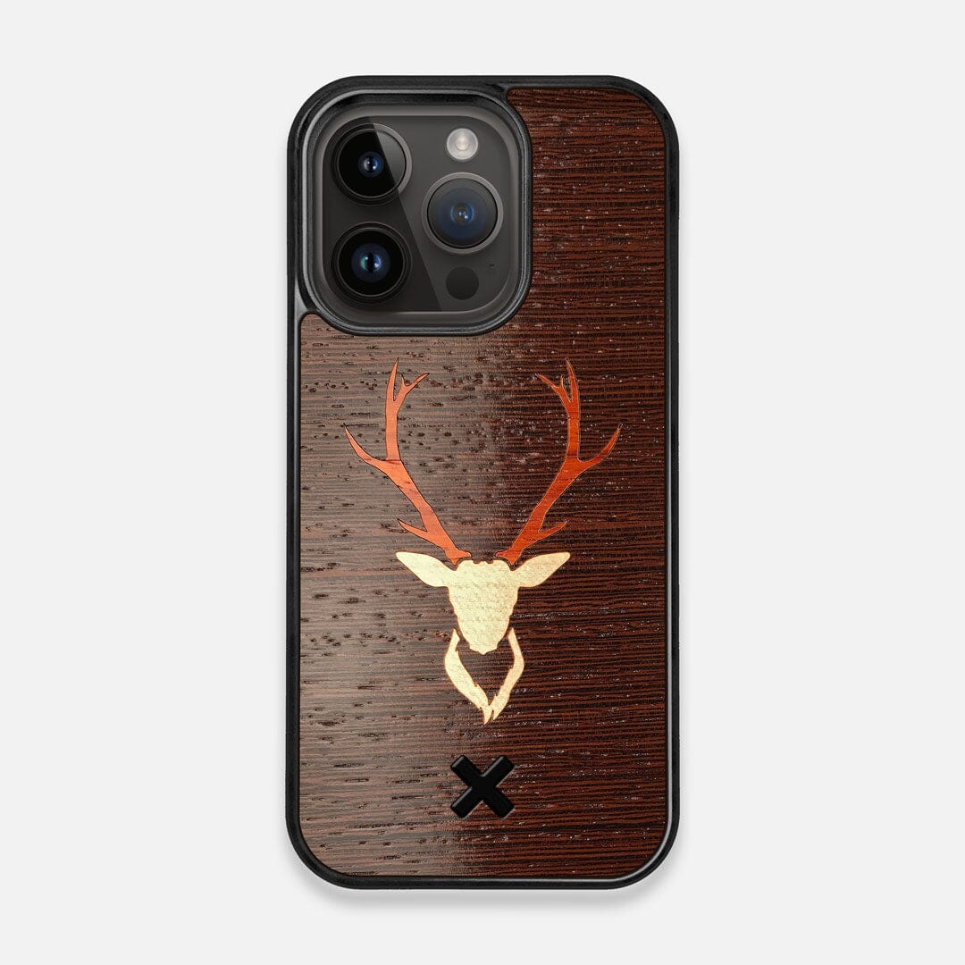 Front view of the Stag Wenge Wood iPhone 14 Pro MagSafe Case by Keyway Designs