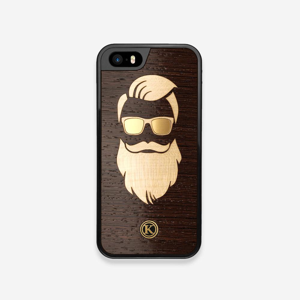 Front view of the The Blonde Beard Wenge Wood iPhone 5 Case by Keyway Designs