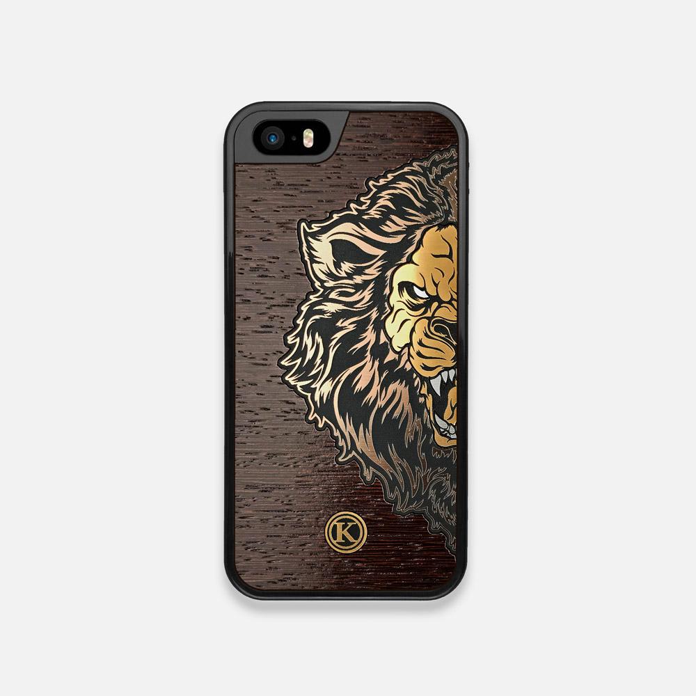 Front view of the Leon By Orozco Design Wenge Wood iPhone 5 Case by Keyway Designs
