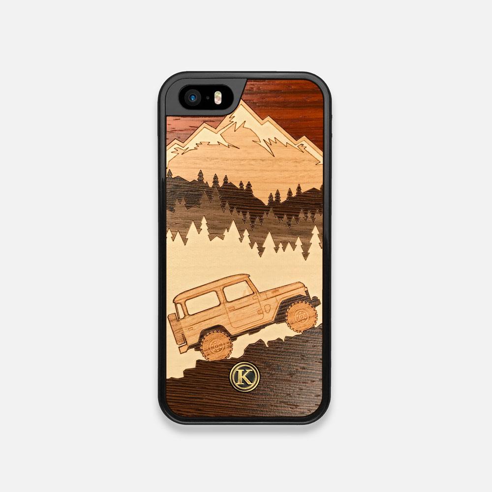 Front view of the Off-Road Wood iPhone 5 Case by Keyway Designs