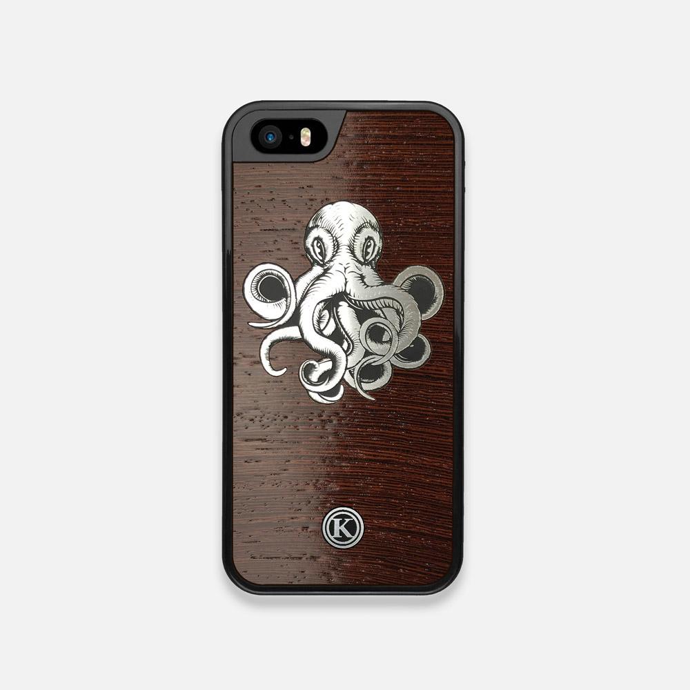 Front view of the Prize Kraken Wenge Wood iPhone 5 Case by Keyway Designs