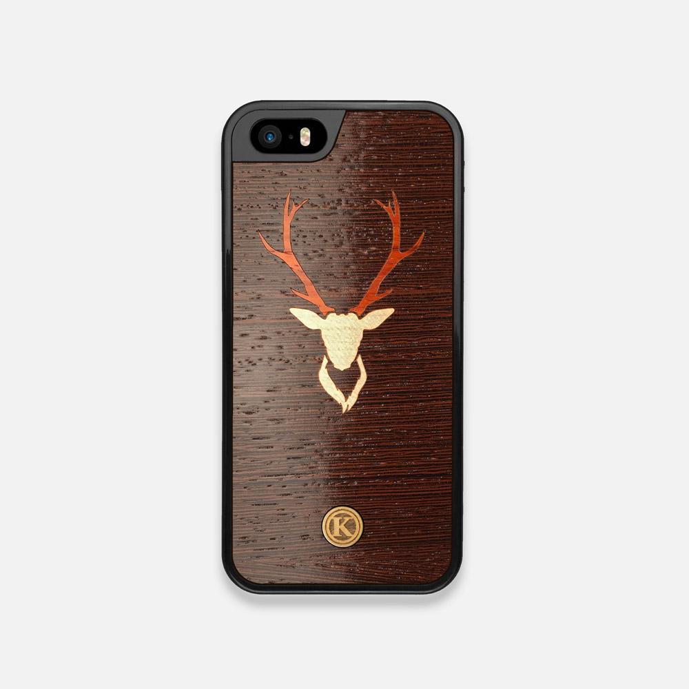 Front view of the Stag Wenge Wood iPhone 5 Case by Keyway Designs