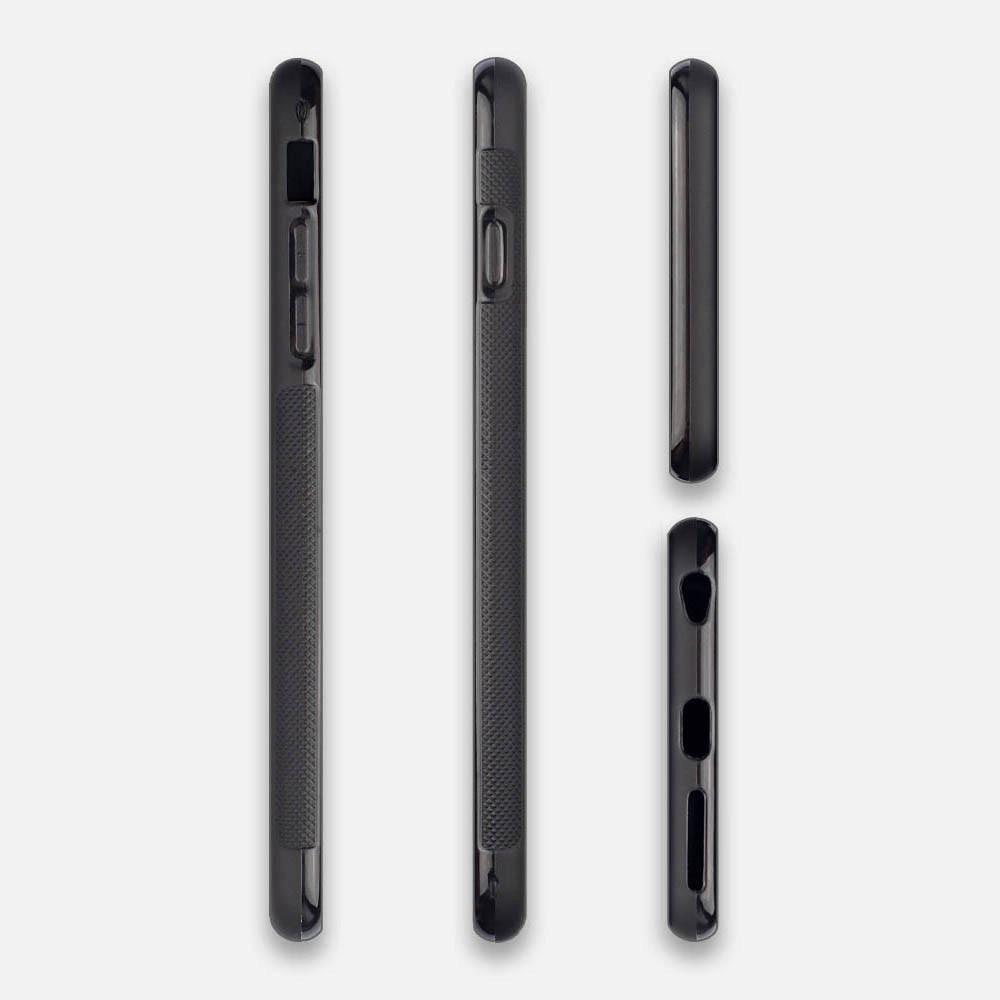TPU/PC Sides of the classic Camera, silver metallic and wood iPhone X Case by Keyway Designs