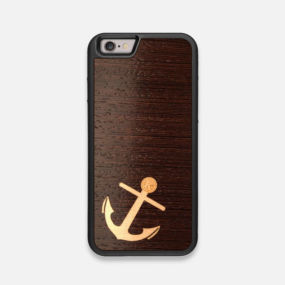 Front view of the Anchor Wenge Wood iPhone 6 Case by Keyway Designs