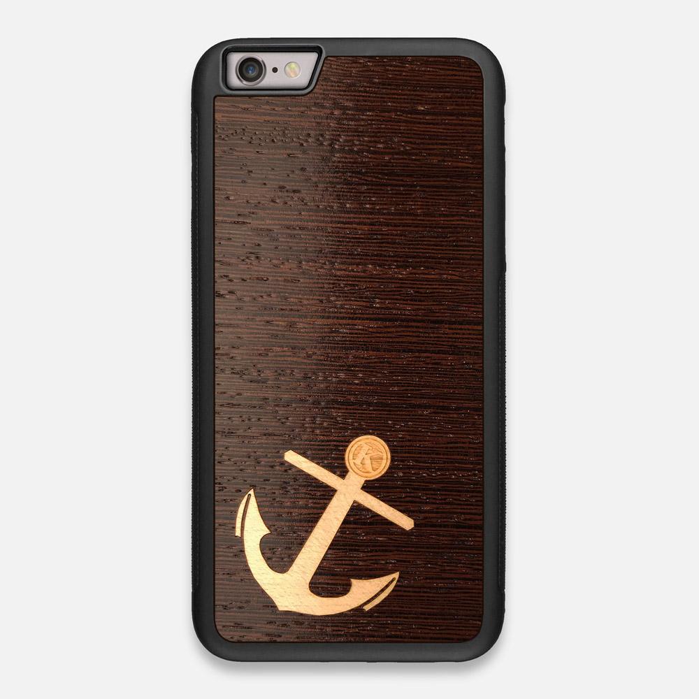 Front view of the Anchor Wenge Wood iPhone 6 Plus Case by Keyway Designs
