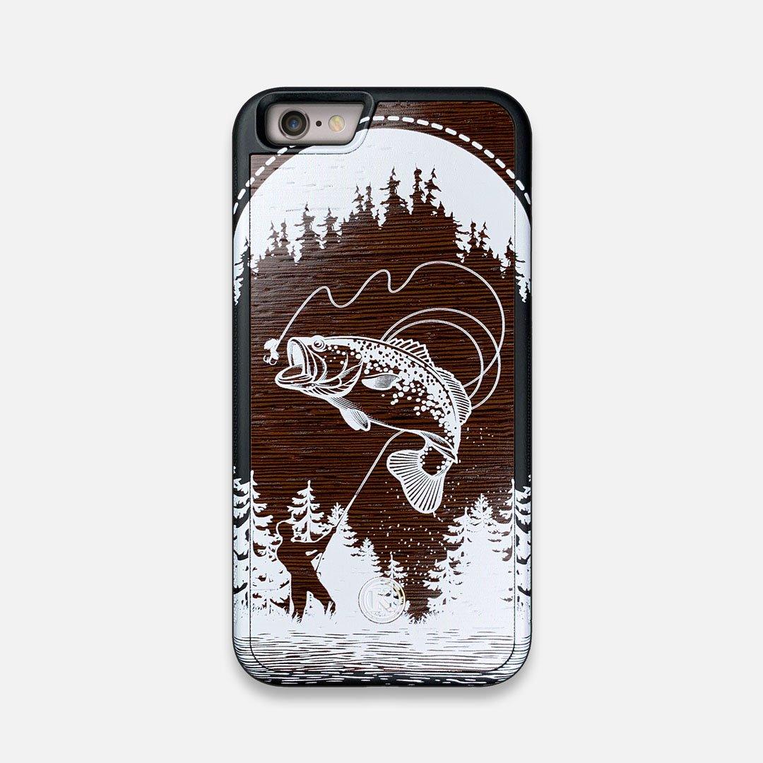 Front view of the high-contrast spotted bass printed Wenge Wood iPhone 6 Case by Keyway Designs