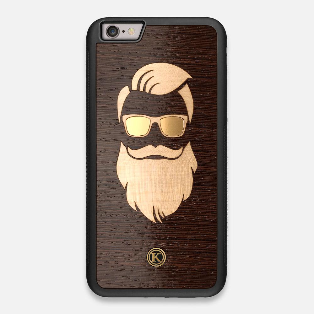 Front view of the The Blonde Beard Wenge Wood iPhone 6 Plus Case by Keyway Designs