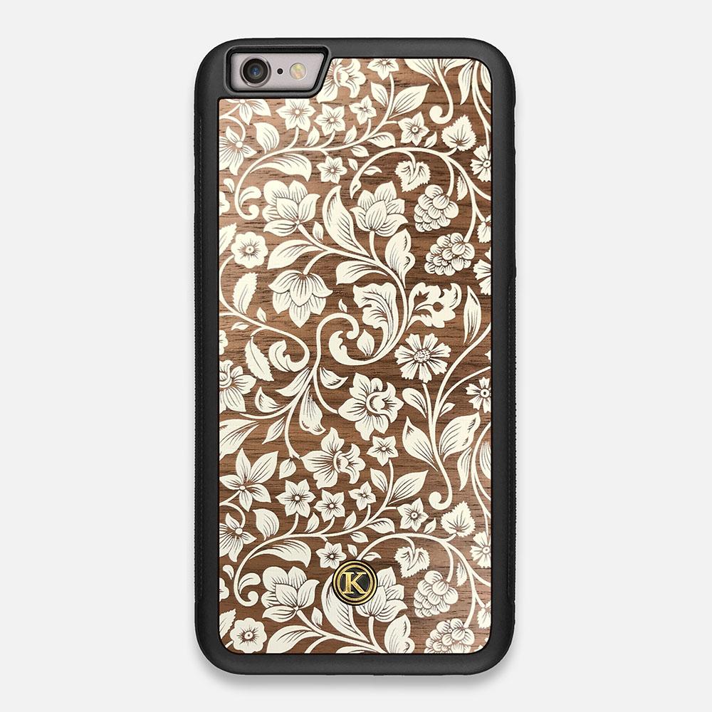 Front view of the Blossom Whitewash Wood iPhone 6 Plus Case by Keyway Designs