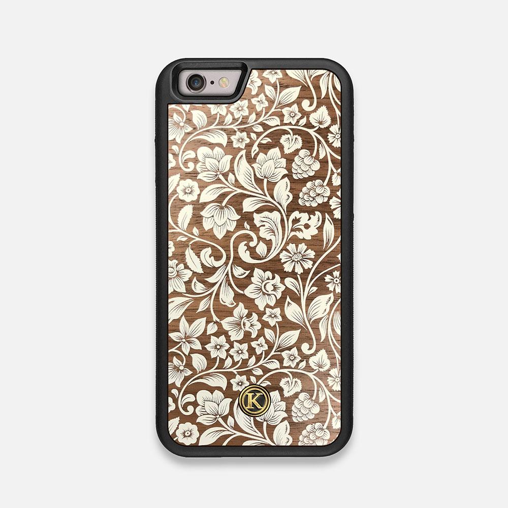 Front view of the Blossom Whitewash Wood iPhone 6 Case by Keyway Designs