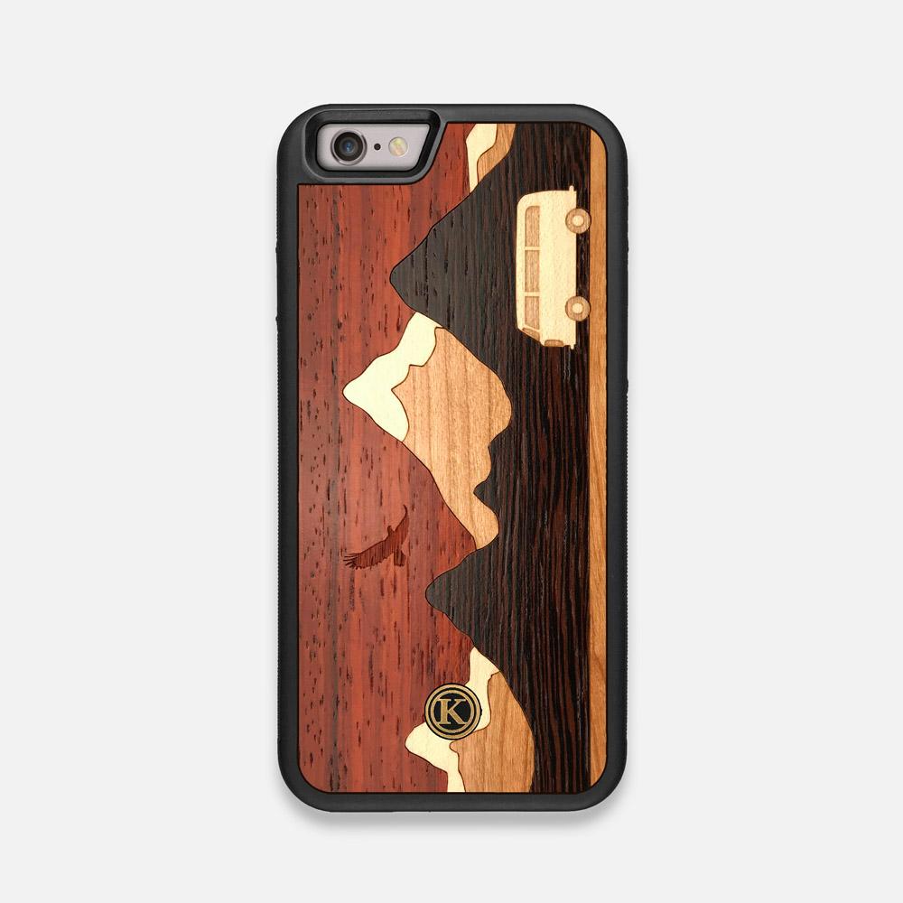 Front view of the Cross Country Wood iPhone 6 Case by Keyway Designs
