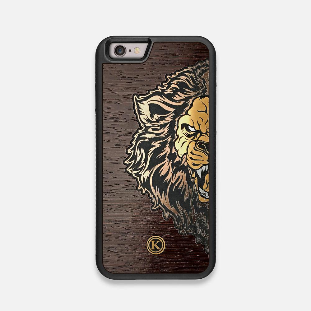 Front view of the Leon By Orozco Design Wenge Wood iPhone 6 Case by Keyway Designs
