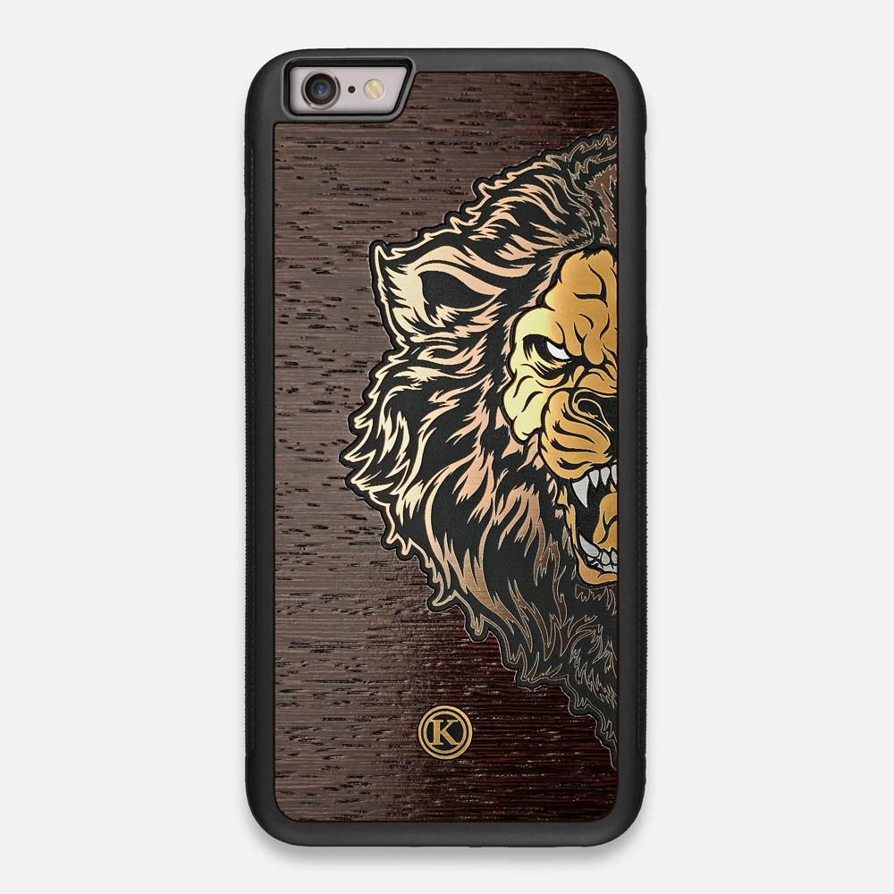 Front view of the Leon By Orozco Design Wenge Wood iPhone 6 Plus Case by Keyway Designs