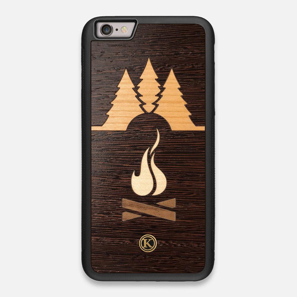 Front view of the Nomad Campsite Wood iPhone 6 Plus Case by Keyway Designs