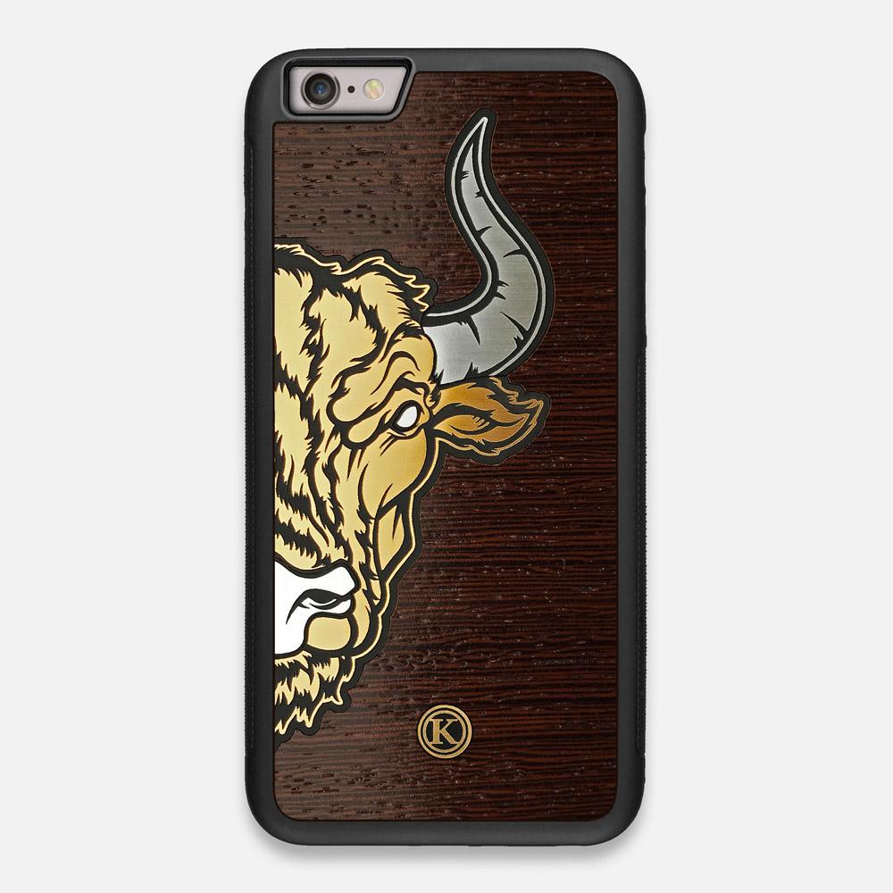 Front view of the Toro By Orozco Design Wenge Wood iPhone 6 Plus Case by Keyway Designs